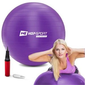 Gymnastická lopta s pumpou 65cm - fialová