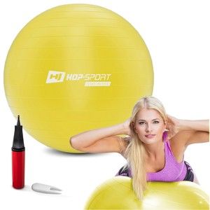 Gymnastická lopta s pumpou 55cm - žltá