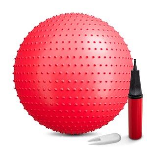 Gymnastická lopta s výčnelkami 65cm červená