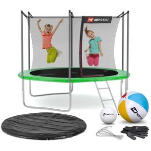 Trampolína Hop-Sport 10ft (305cm) s vnútornou ochrannou sieťou - zelená